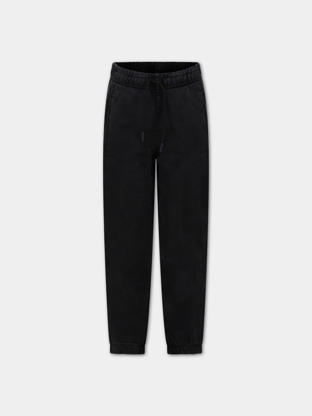 Black trousers for kids with logo